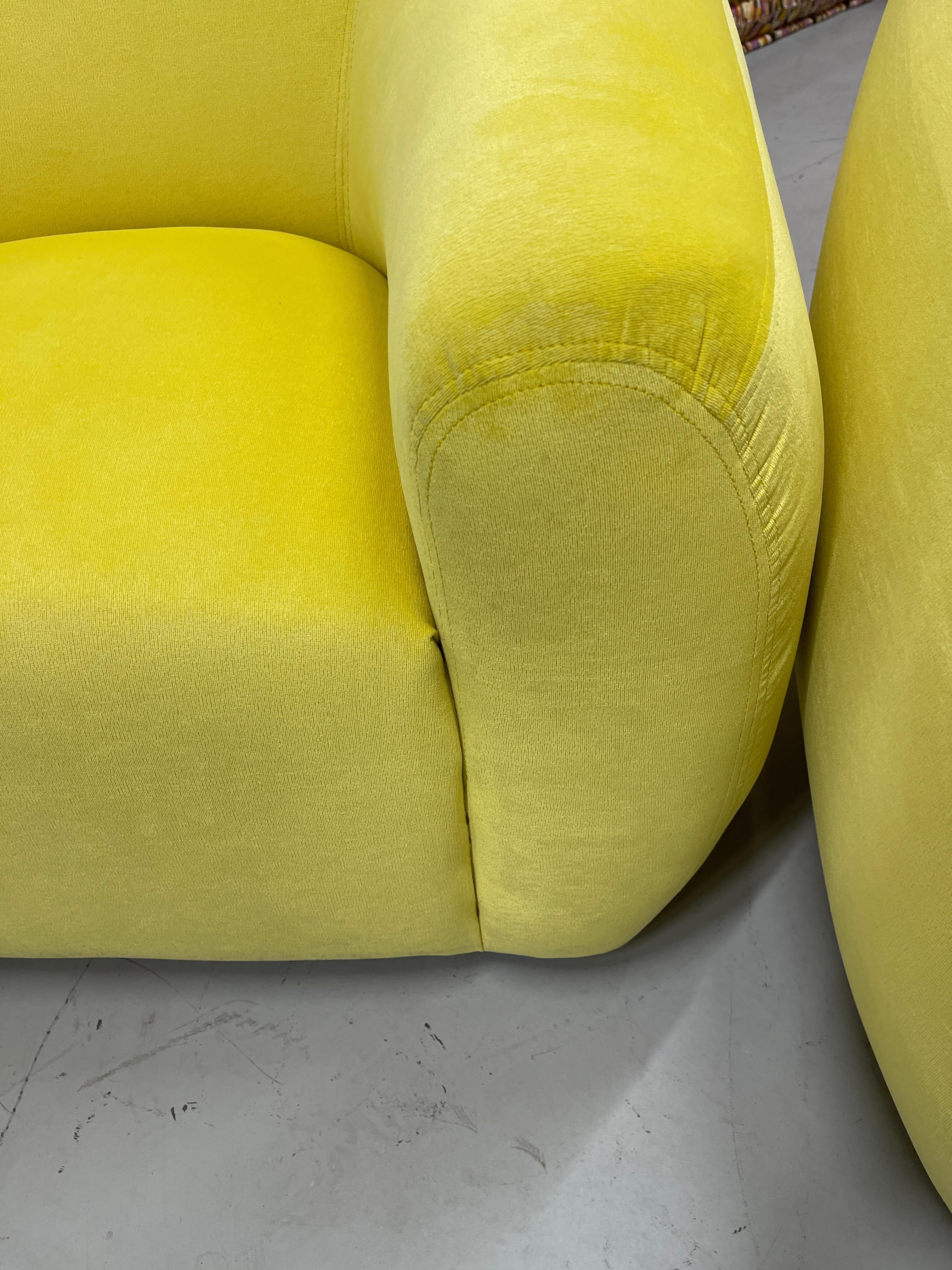 A Rudin Swivel Chairs in Limon Kravet Fabric 4