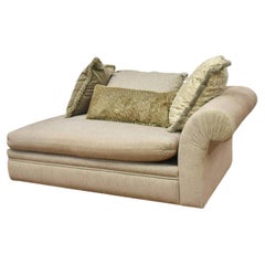 Used A. Rudin Upholstered Chaise Lounge Sofa with Fortuny Throw Pillows