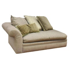A. Rudin Upholstered Chaise Lounge Sofa with Fortuny Throw Pillows