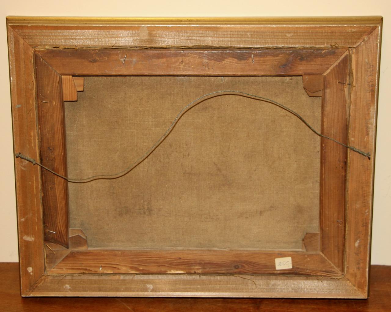 Antikes Stilleben mit Trauben und Pfirsichen von A. Rudolphi, Öl auf Leinwand im Angebot 5