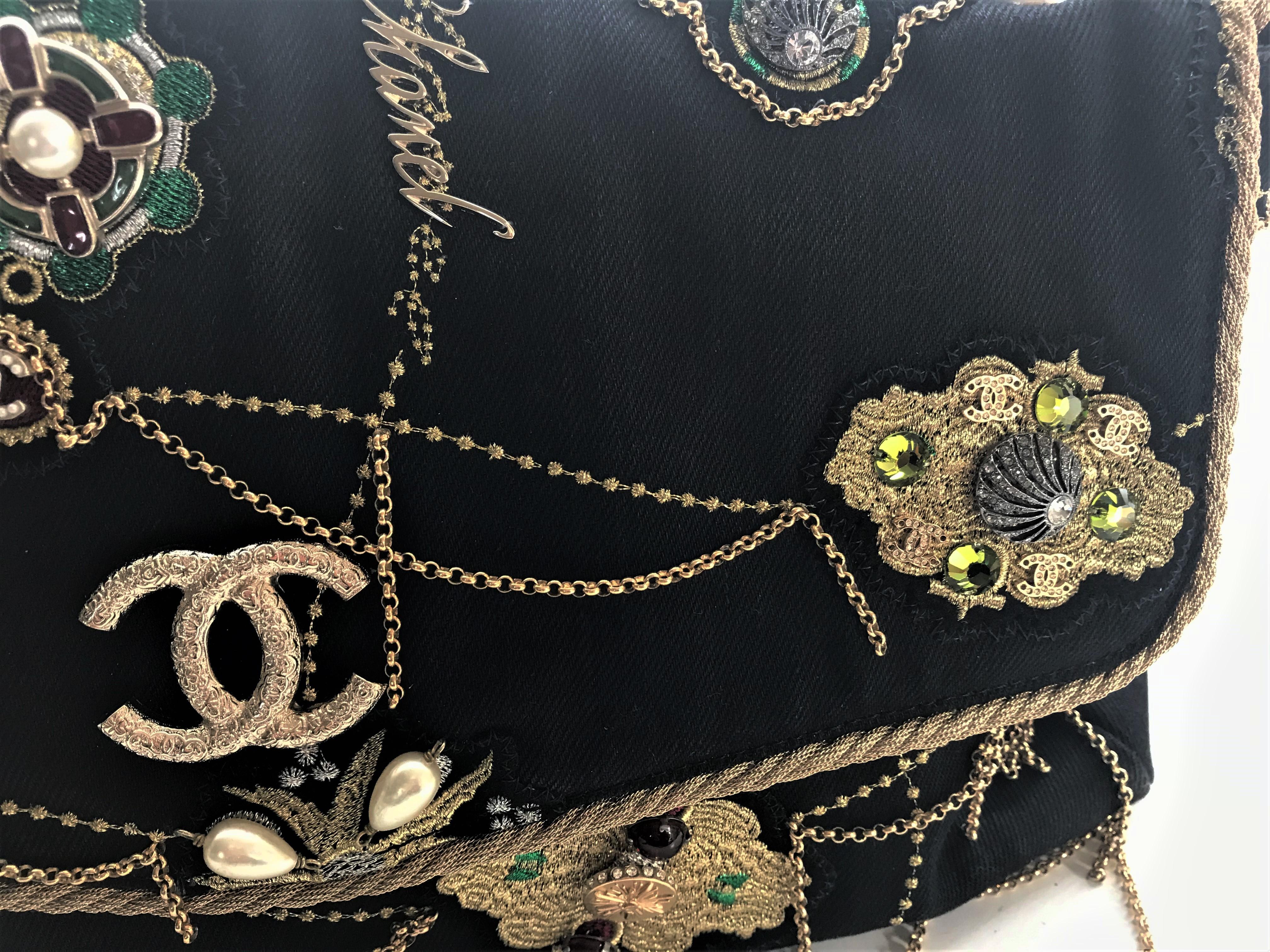Women's A RUNWAY PROTOTYPE of a CHANEL Jumbo denim bag with CHANEL  Icons 2007-2008A