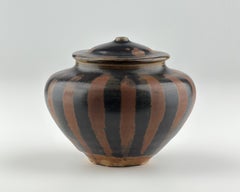 A Russet-Splashed Blackish-Brown-Glazed Jar, Song Dynasty