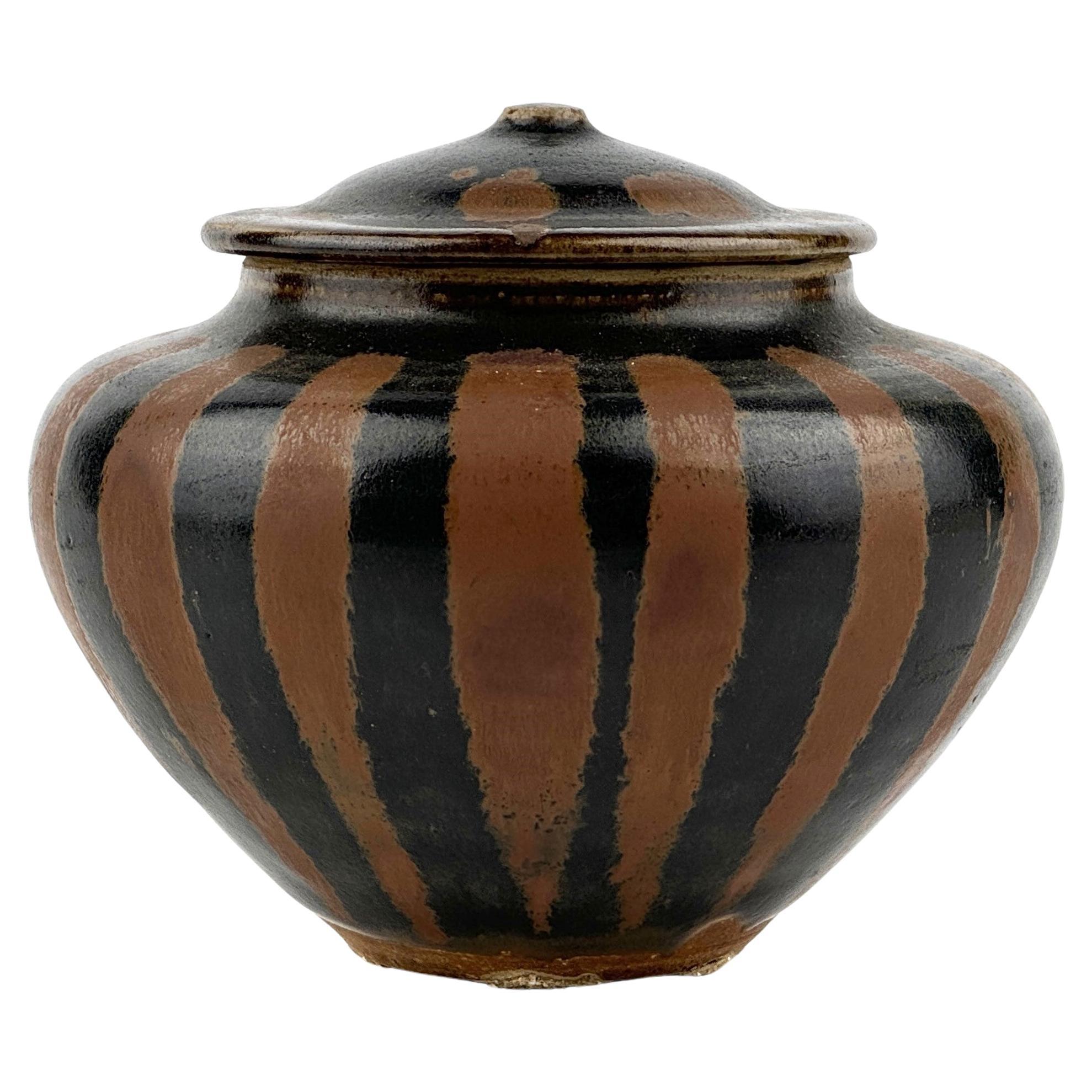 A Russet-Splashed Blackish-Brown-Glazed Jar, Song Dynasty For Sale