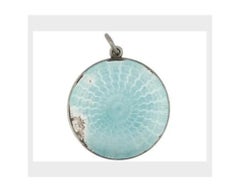 Russisches Silber- und blaues Guilloche-Emaille-Medaillon, Henrik Wigstrom