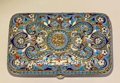 Russian Silver-Gilt and Cloisonne Enamel Box