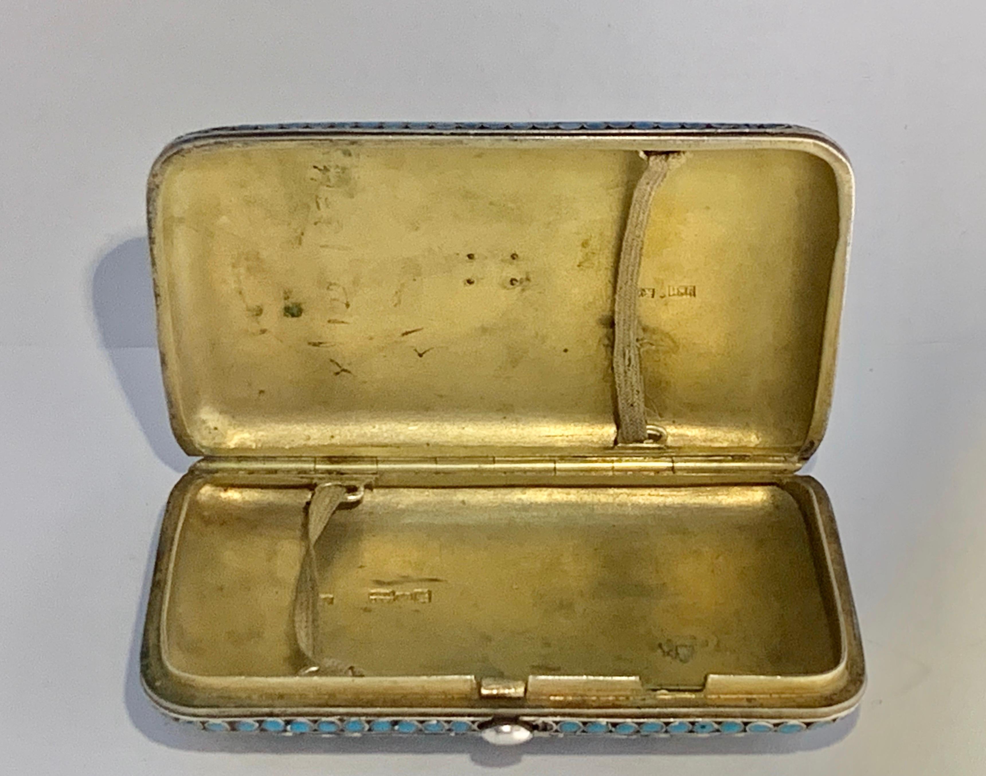 Russian Silver-Gilt and Cloisonne Enamel Box For Sale 1