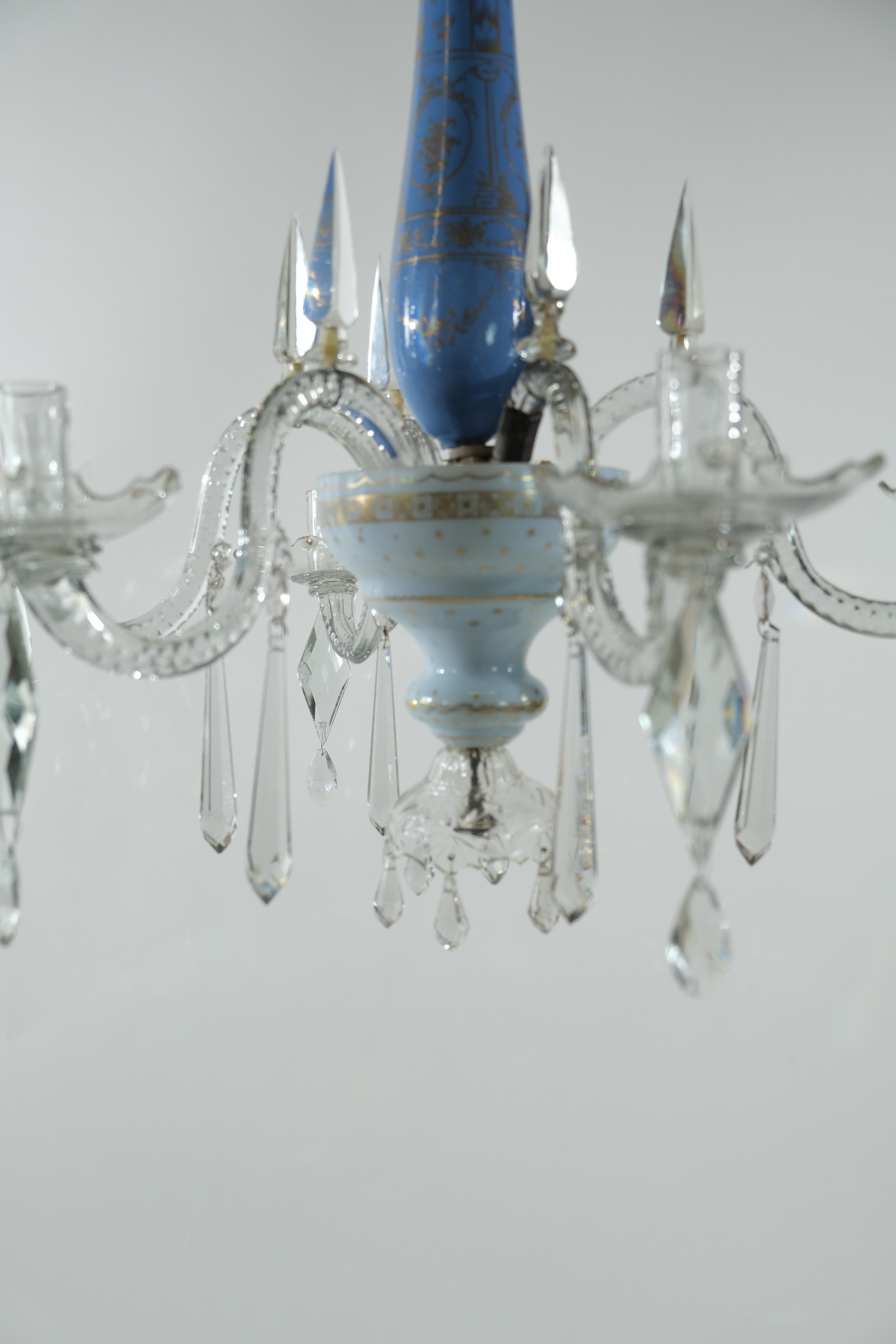 Russian Six-Light Chandelier, Late 18th C. For Sale 3