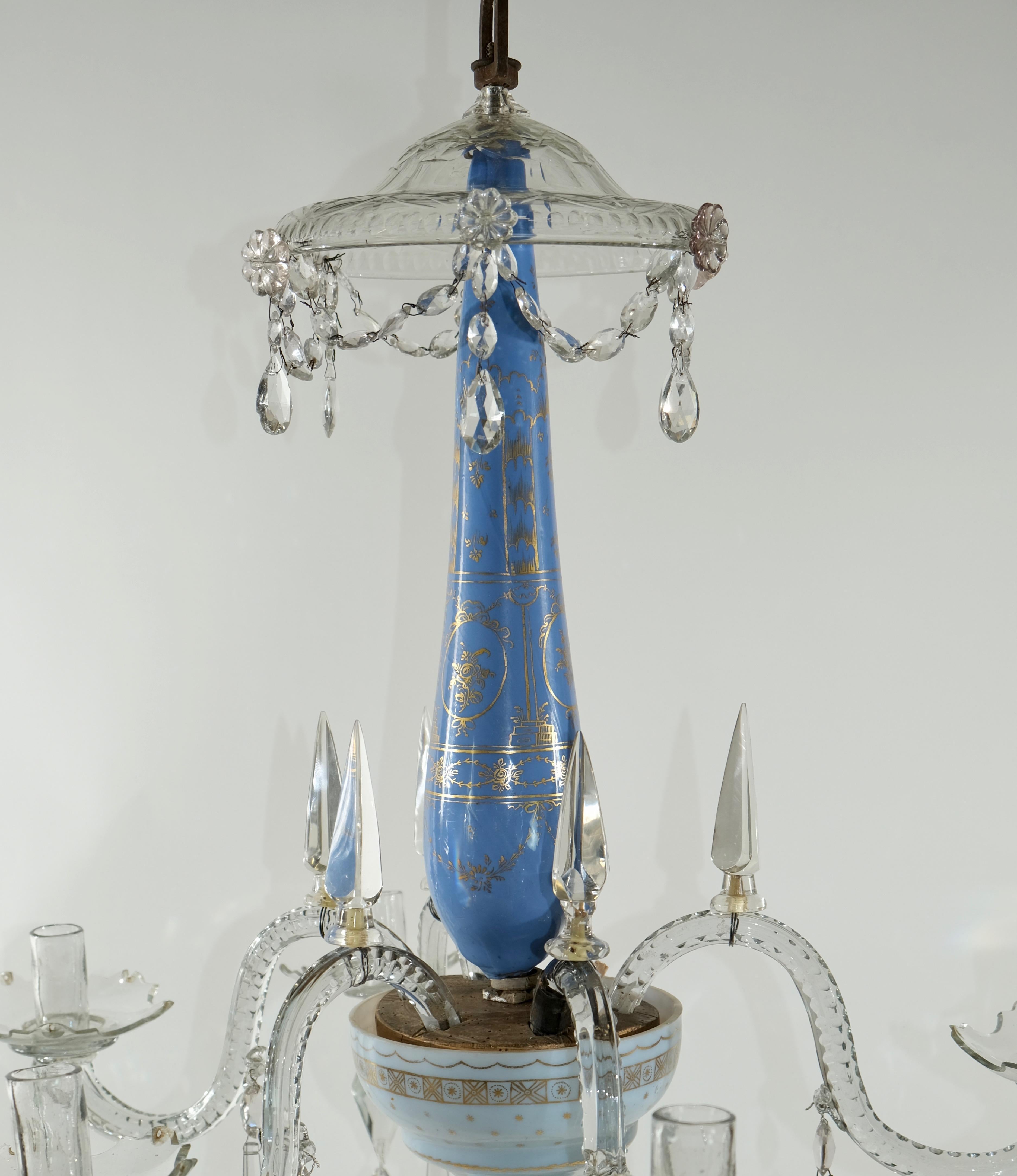 Russian Six-Light Chandelier, Late 18th C. For Sale 4