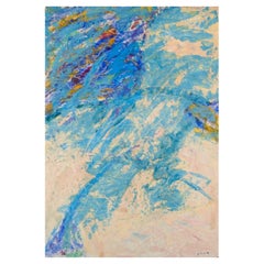 A. Rust, deutscher Künstler. Acrylgemälde auf Holzplatte.  Abstrakte Zusammensetzung.