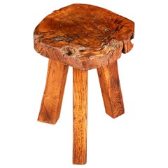 Rustic Elm Wood Stool