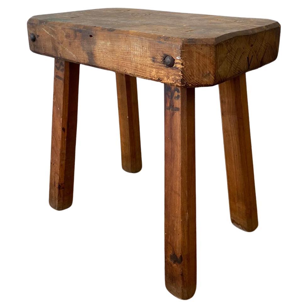 A Rustic Farmhouse Chopping Block Table For Sale
