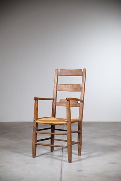 A Rustic French Farmhouse Armchair Folk Art France Late 19th Century