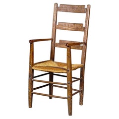 A Rustic French Farmhouse Armchair Folk Art France Late 19th Century