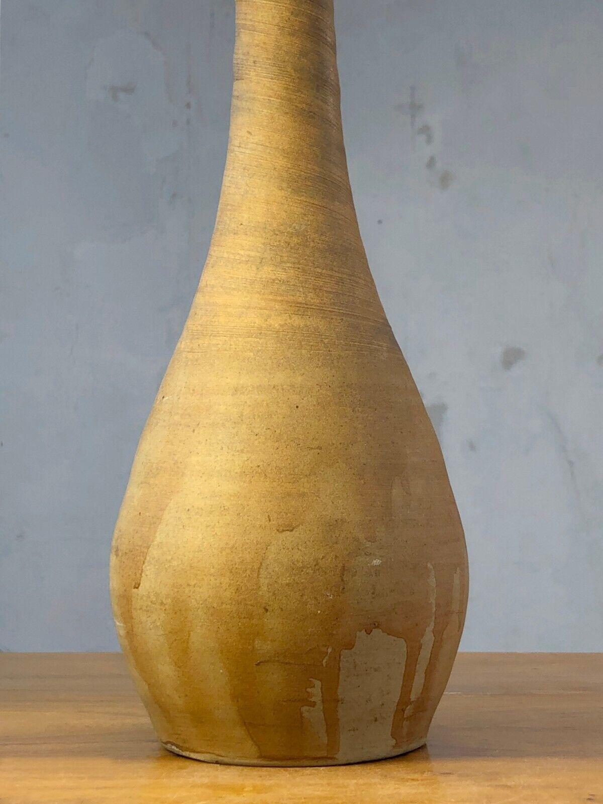 French A RUSTIC MODERN BRUTALIST Ceramic TABLE LAMP from LA BORNE POTTERS, France 1970 For Sale