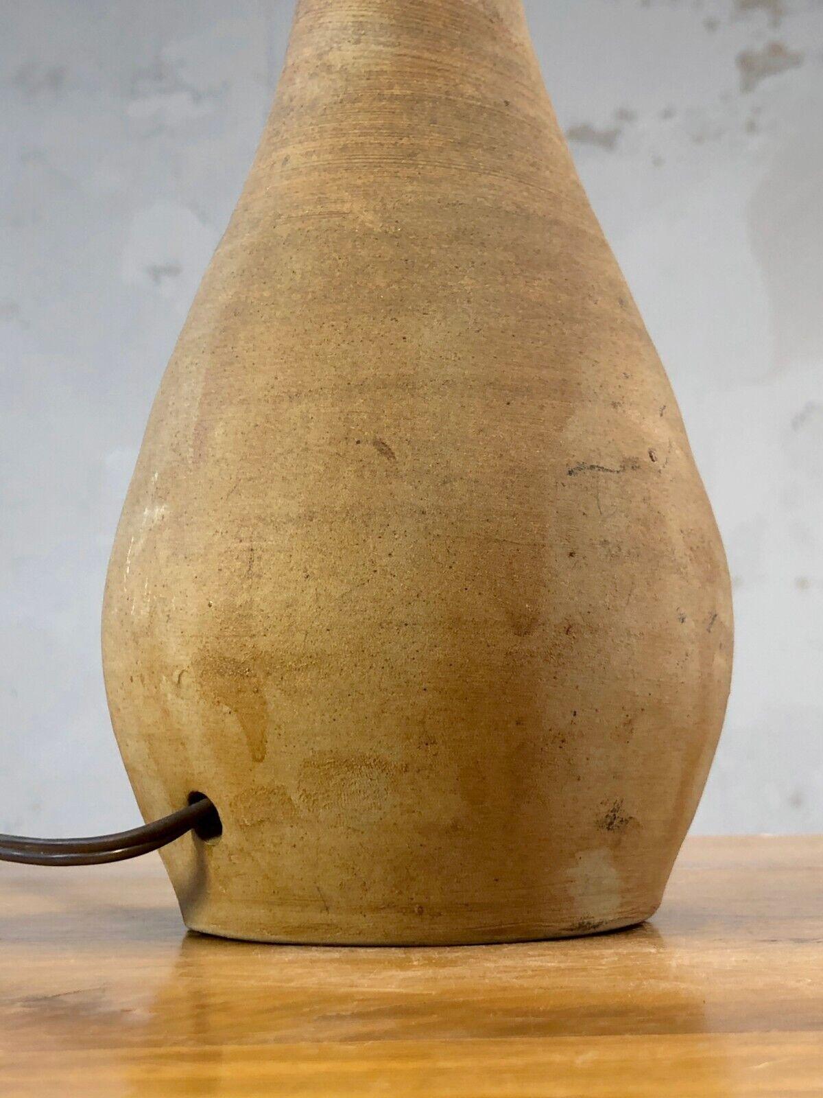 A RUSTIC MODERN BRUTALIST Ceramic TABLE LAMP from LA BORNE POTTERS, France 1970 For Sale 2