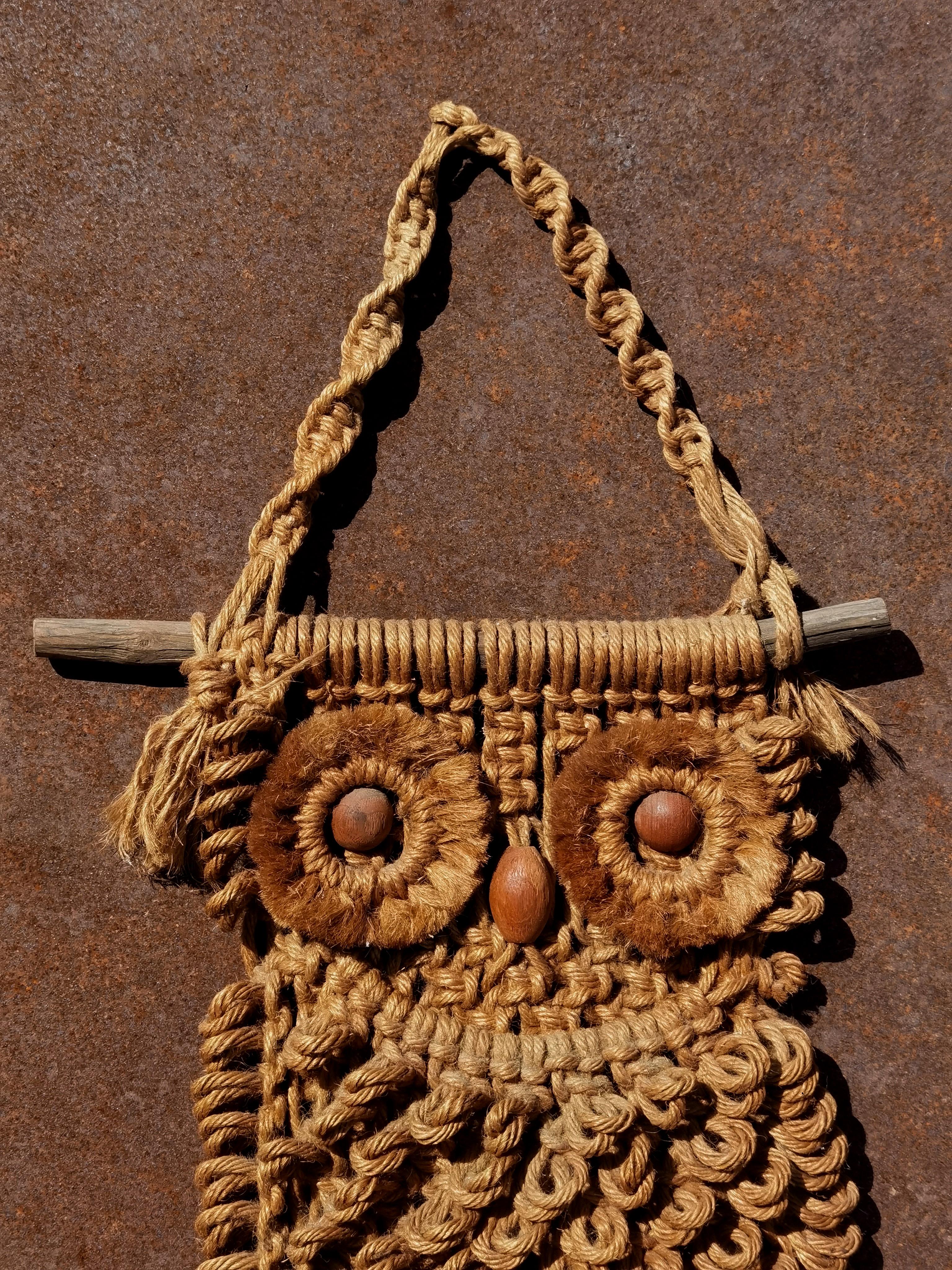 Brutalist A RUSTIC MODERN BRUTALIST PRIMITIVIST Animalist OWL Wall Sculpture France 1970 For Sale