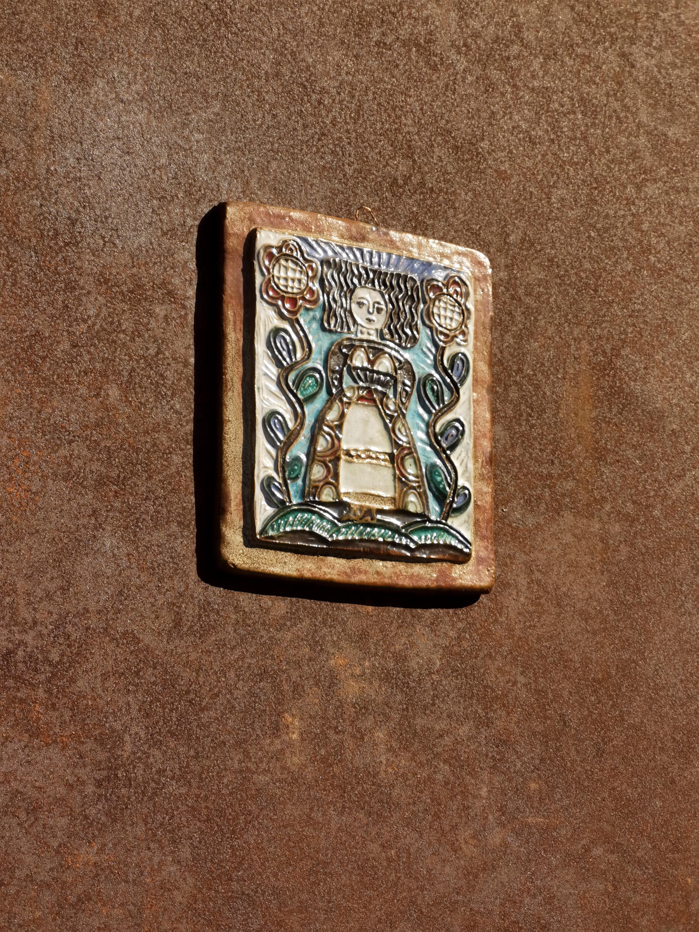 RETRATO RÚSTICO MODERNO DE MUJER EN CERÁMICA BRITÁNICA, Francia 1970 en venta 4