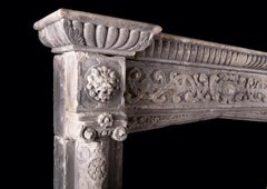 A Rustic Neo-Gothic Stone Fireplace