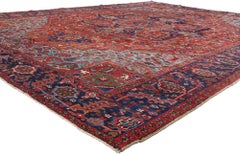 A Sabalan Crown: Late 19th Century Persian Heriz Masterpiece of Eternal Elegance