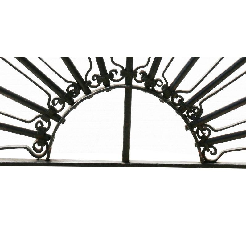 19th Century Salvaged Antique Wrought Iron Window For Sale