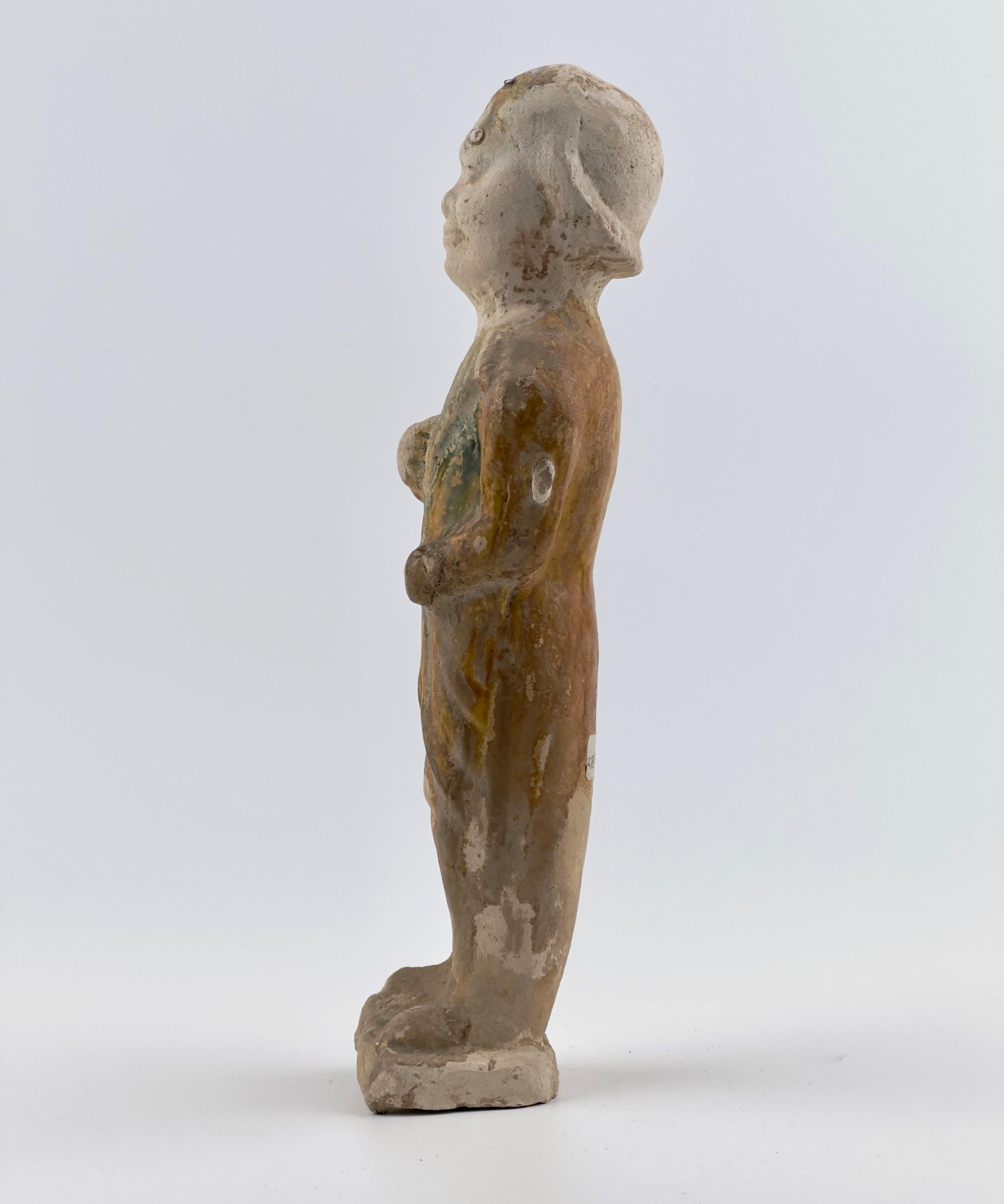 A Sancai-Glazed Pottery Figure of Guardian Mingqi, Tang Dynasty(7-8th century) 1