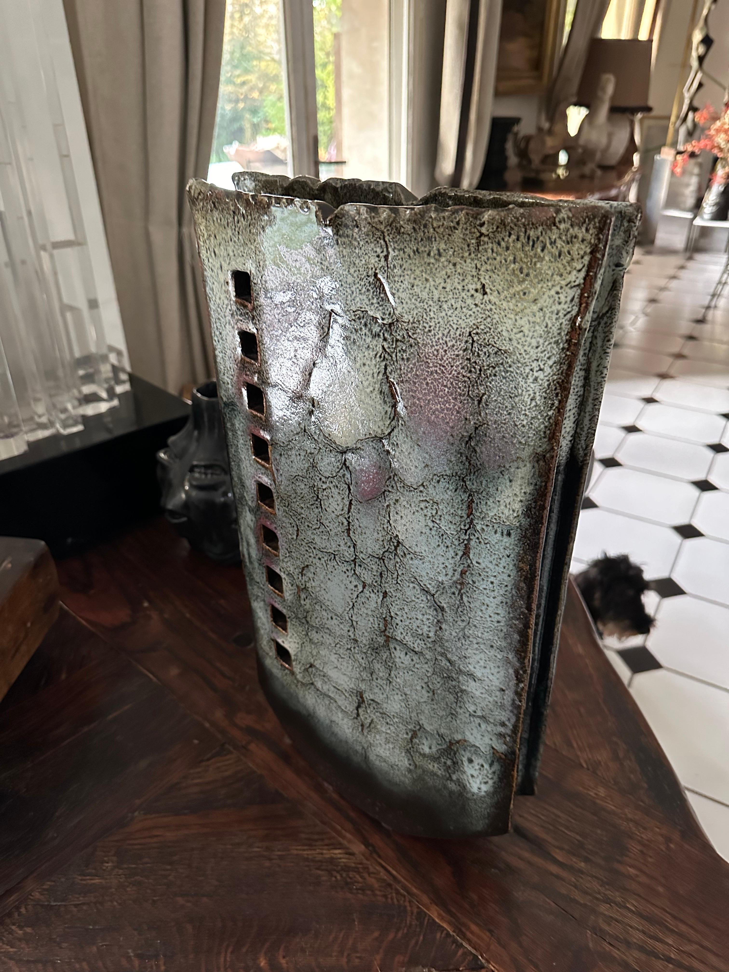 Français Un vase géant en grès en vente