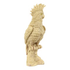 A. Santini Cockatoo Statue/Sculpture Alabaster Resin