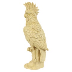 A. Santini Cockatoo Statue/Sculpture Alabaster Resin