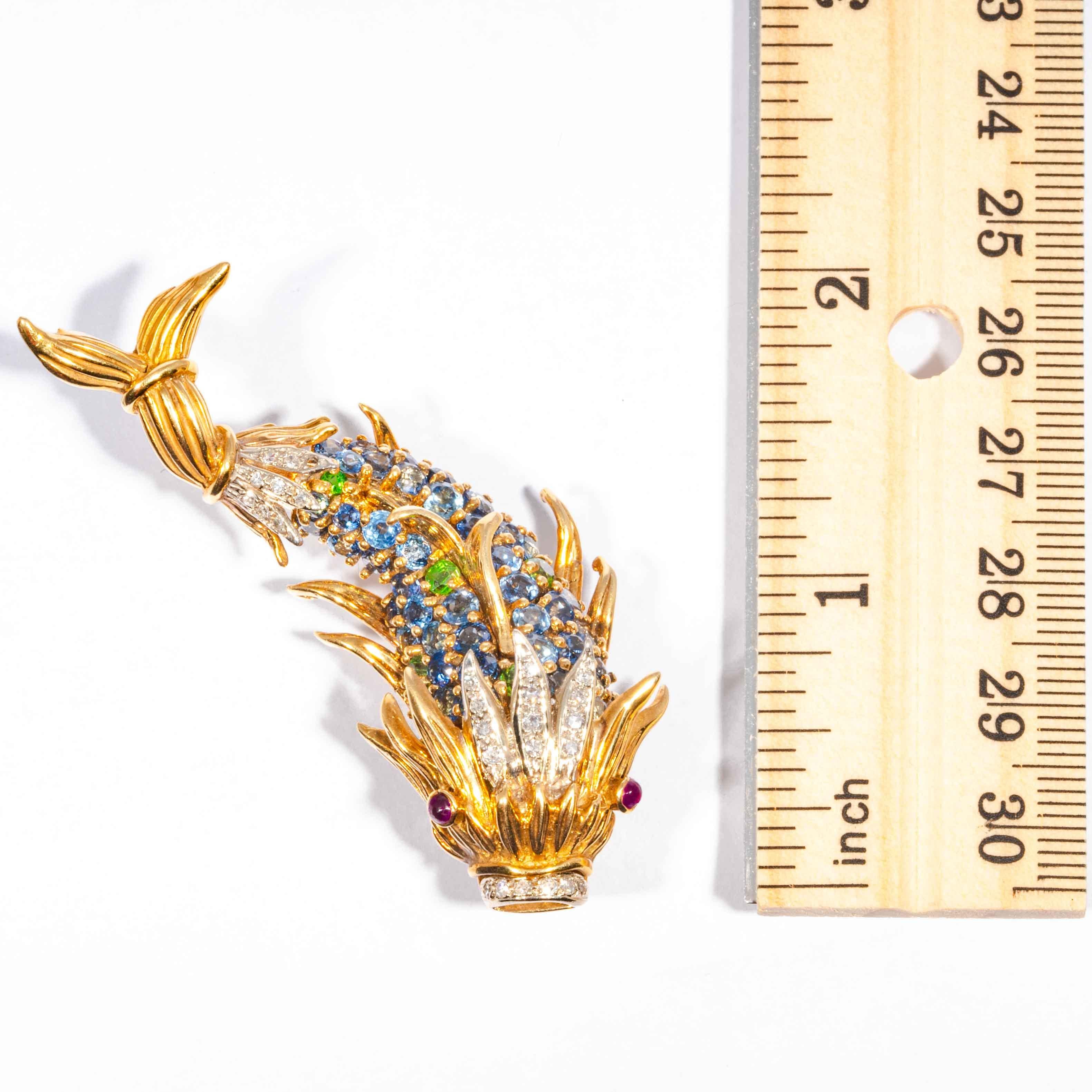 Sapphire and Diamond Fish Clip Brooch by Jean Schlumberger, Tiffany & Co. 2