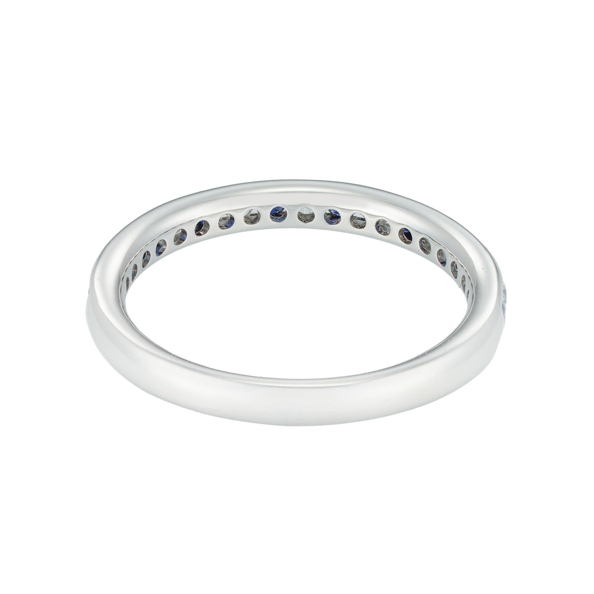 Modern Sapphire and Diamond Half-Eternity Ring