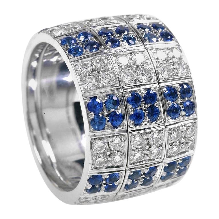 Sapphire and Diamond Ring For Sale