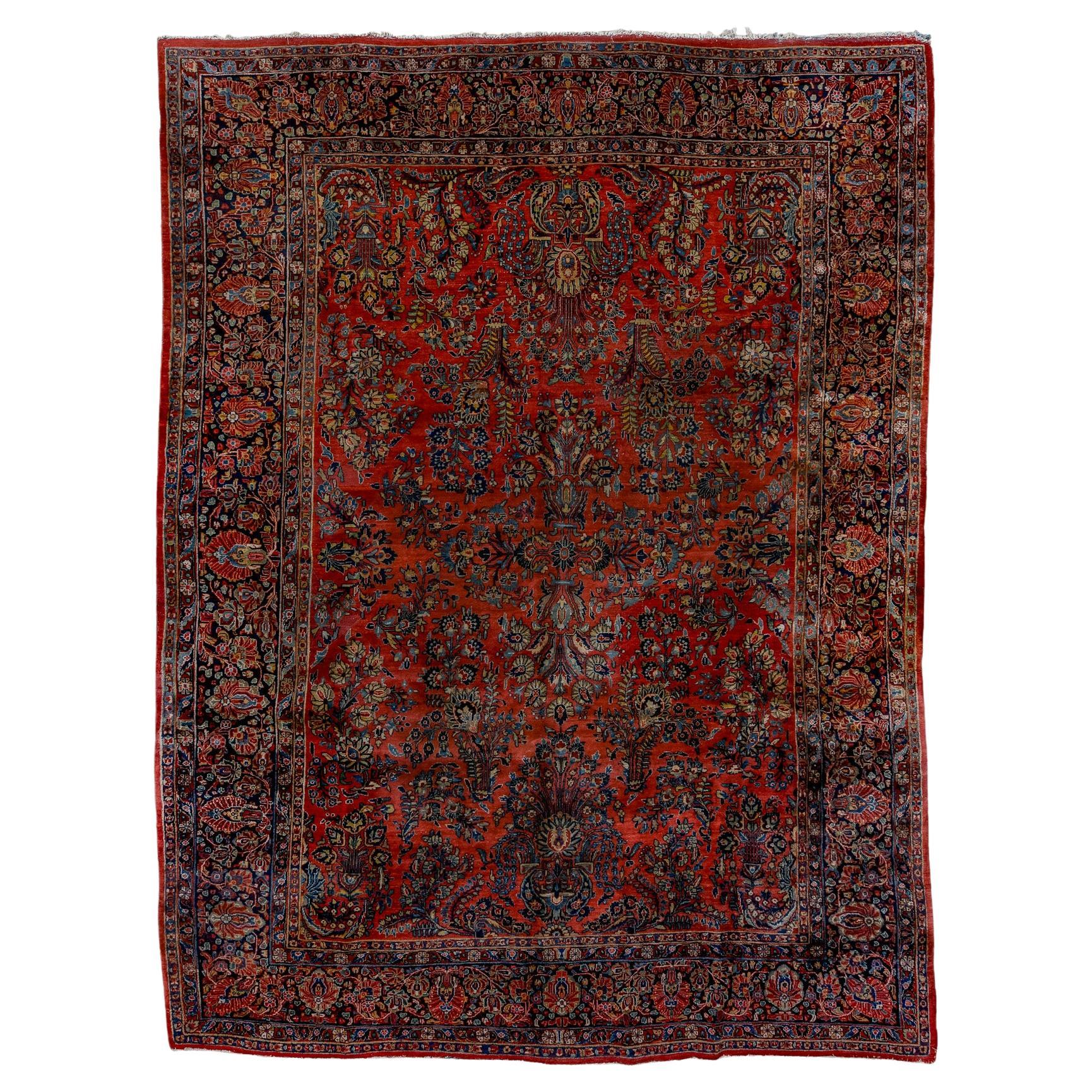 A Sarouk Rug circa 1920. 