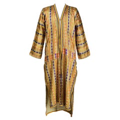 A Satin Striped Kaftan - Ottoman Empire Circa 1900 - 1920