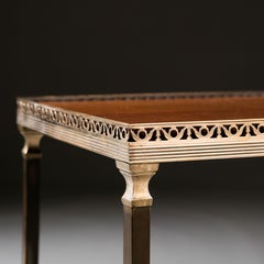 Satinwood and Brass Occasional Table after Maison Jansen