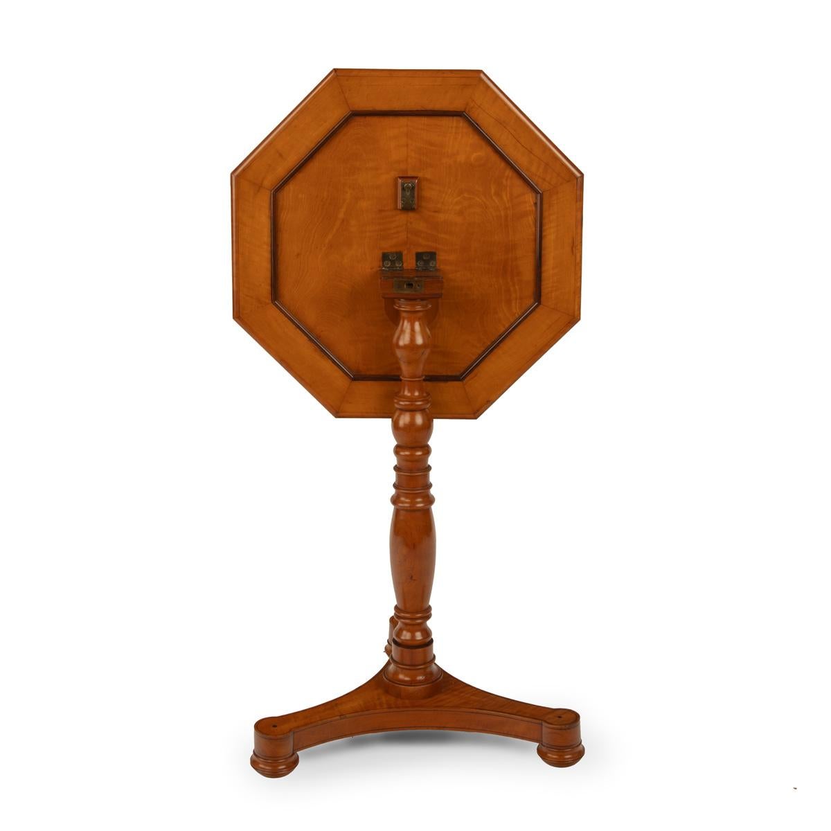 Belgian A satinwood hexagonal tilt-top table For Sale