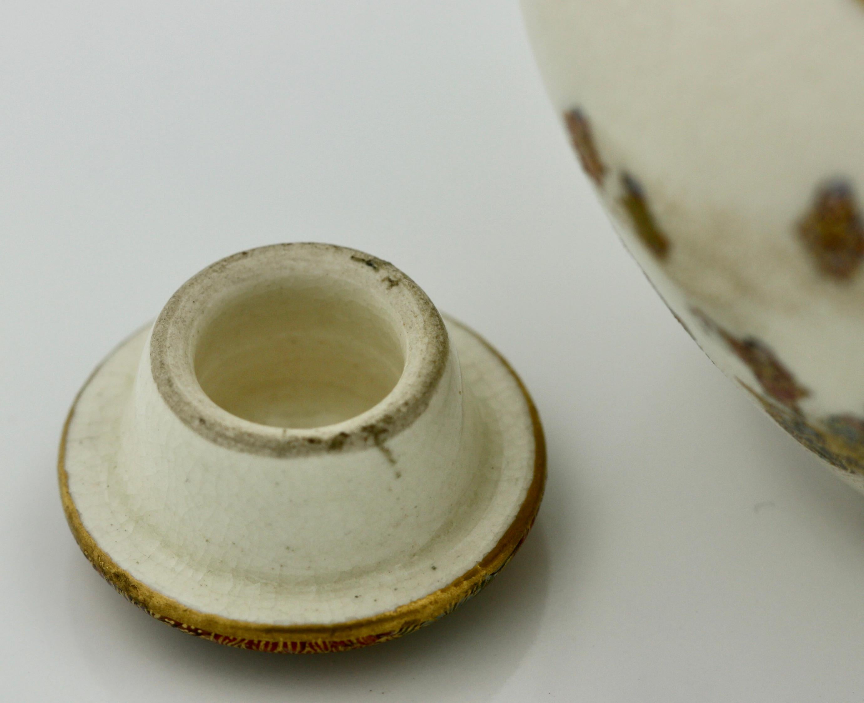 Satsuma Covered Earthenware Vase by Yabu Meizan For Sale 2