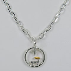 Savior is Born, Stories in a Circle Sterling Silver Pendant Necklace