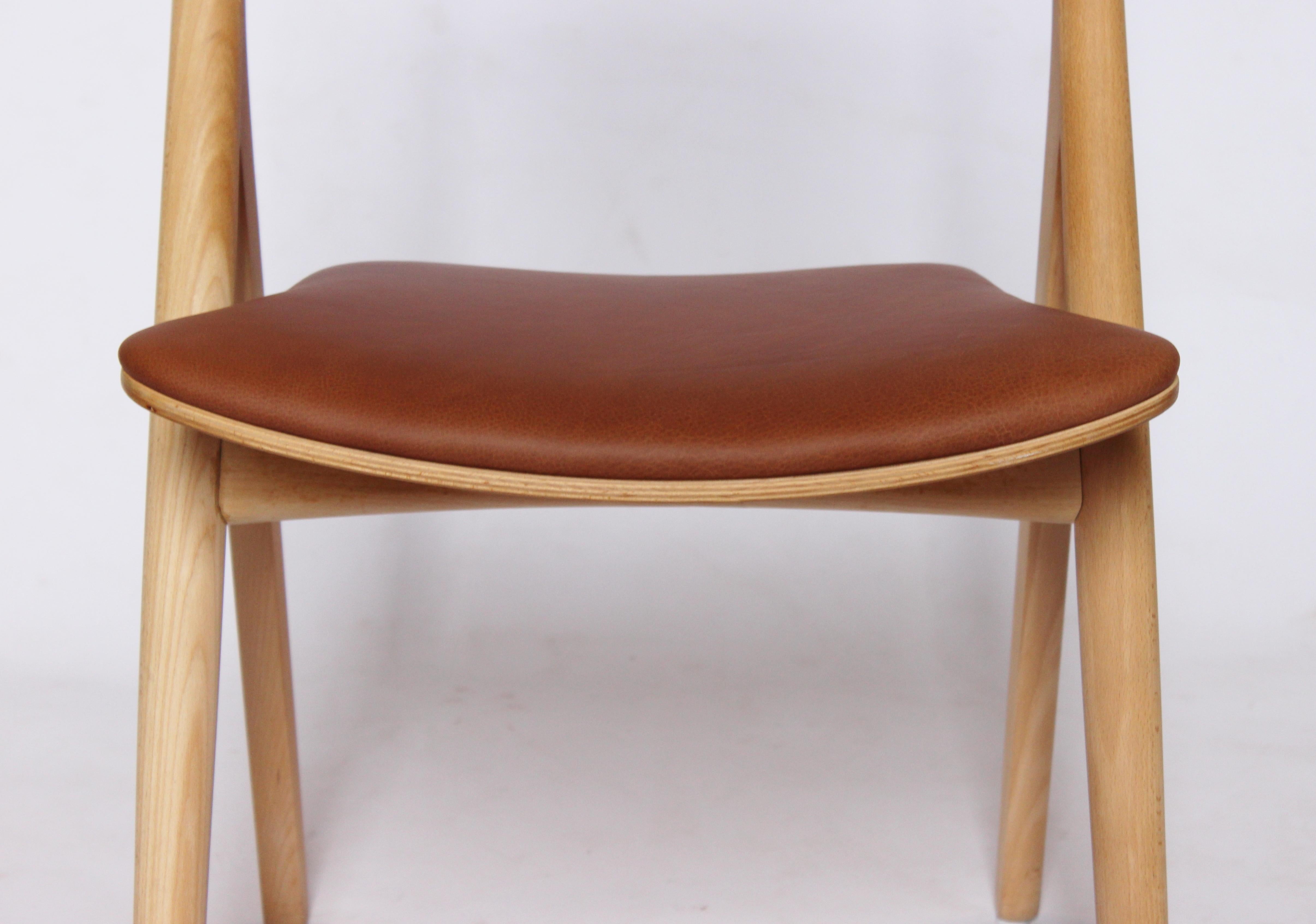 Danish Sawbuck Chair, Model CH29, in Beech by Hans J. Wegner, 1970s