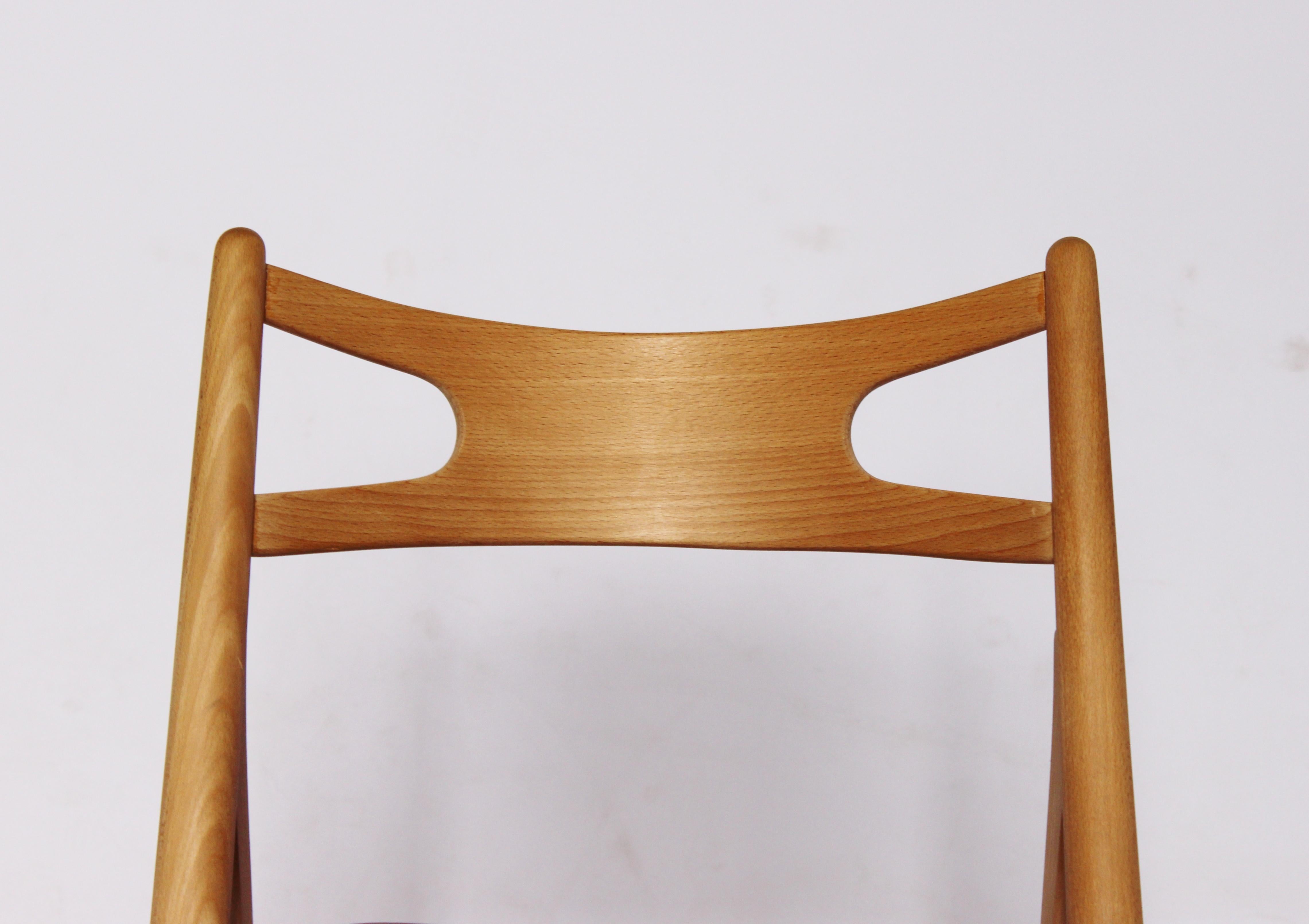 Sawbuck Chair, Model CH29, in Beech by Hans J. Wegner, 1970s In Good Condition In Lejre, DK