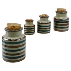 A Scandinavian set of four porcelain spice 1970