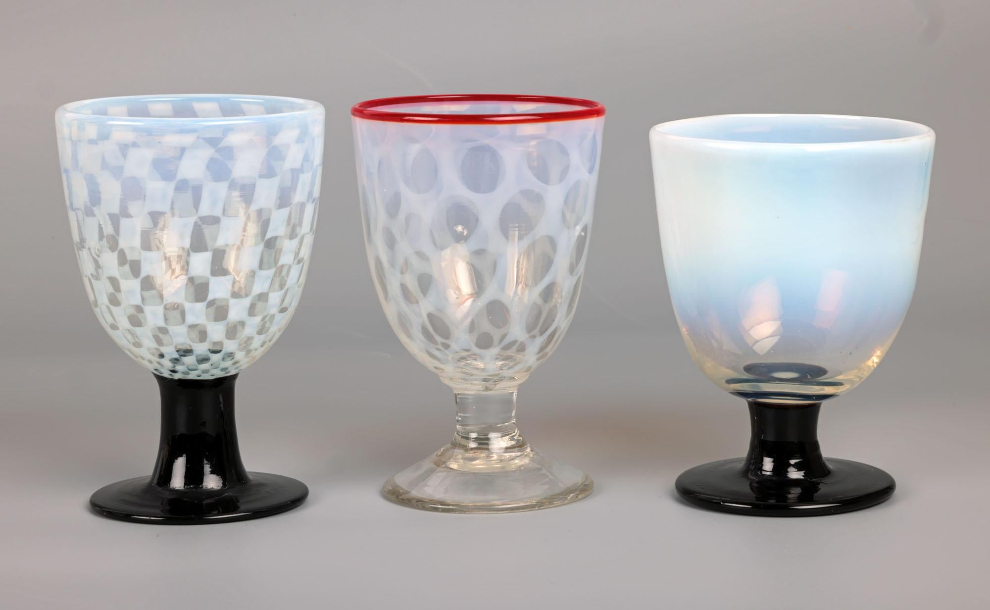 19th Century A scarce collection of three Japanese Meiji ice cup drinking glasses  For Sale