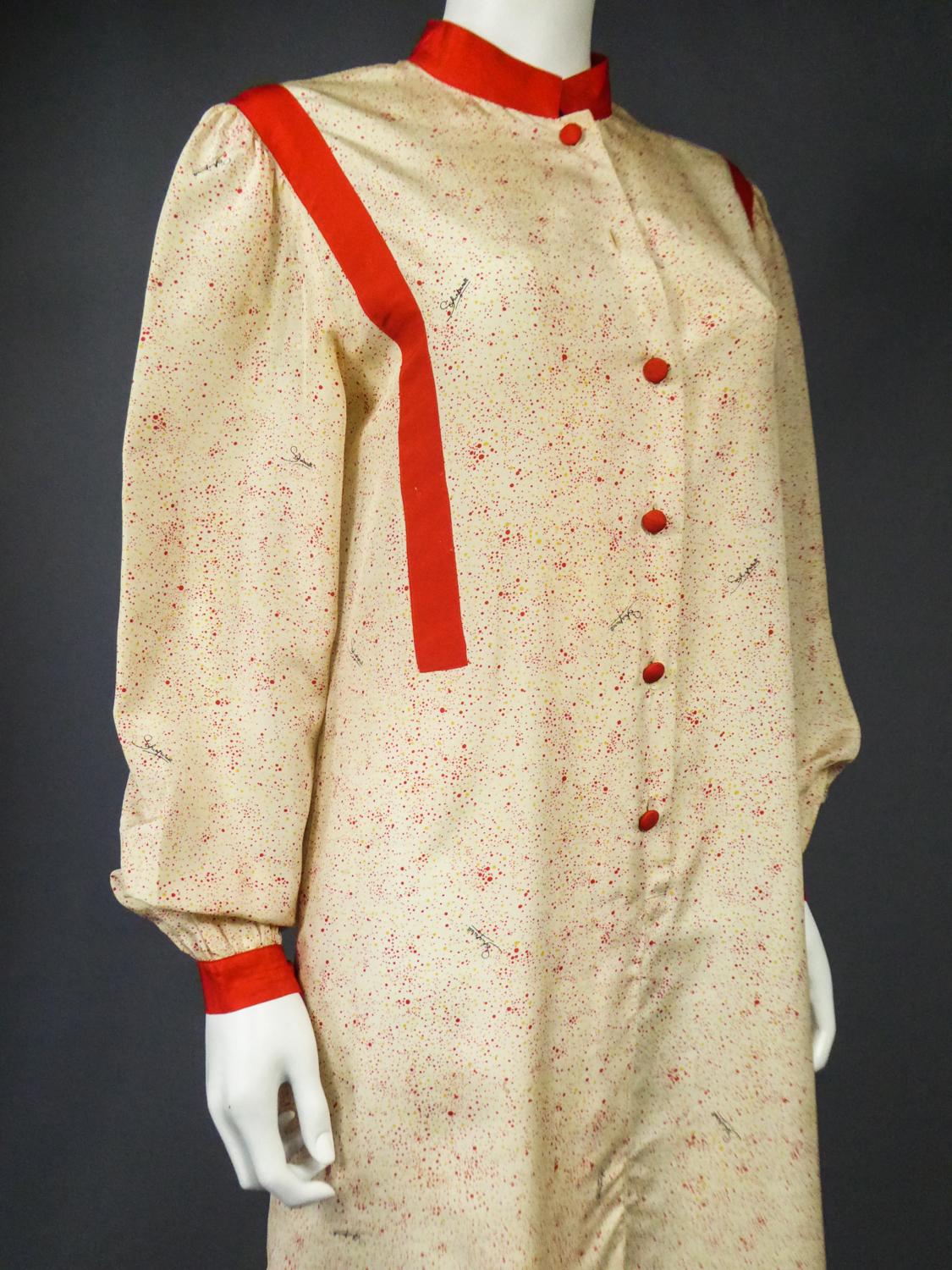 A Robe-chemisier en soie imprimée de Schiaparelli Circa 2006-2012 en vente 6