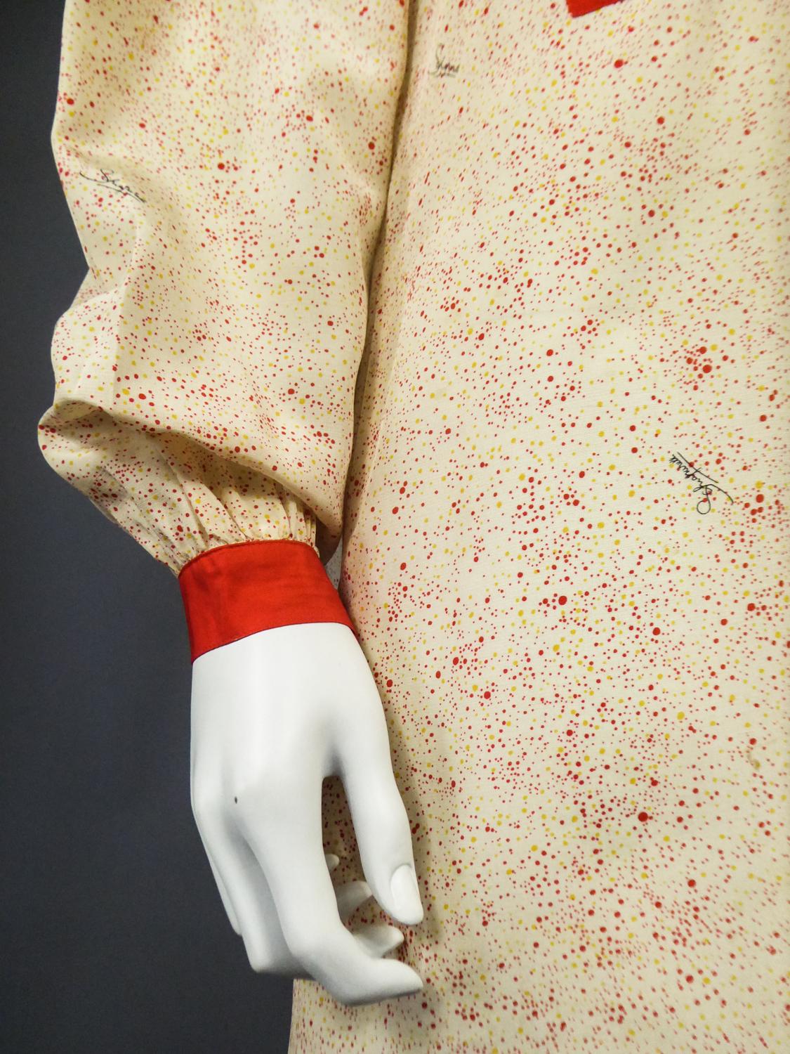 A Robe-chemisier en soie imprimée de Schiaparelli Circa 2006-2012 en vente 8
