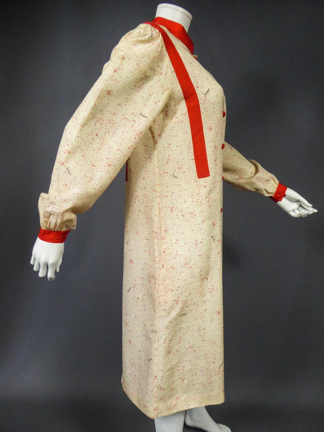 A Schiaparelli Printed Silk Blouse Dress Circa 2006-2012 For Sale 6