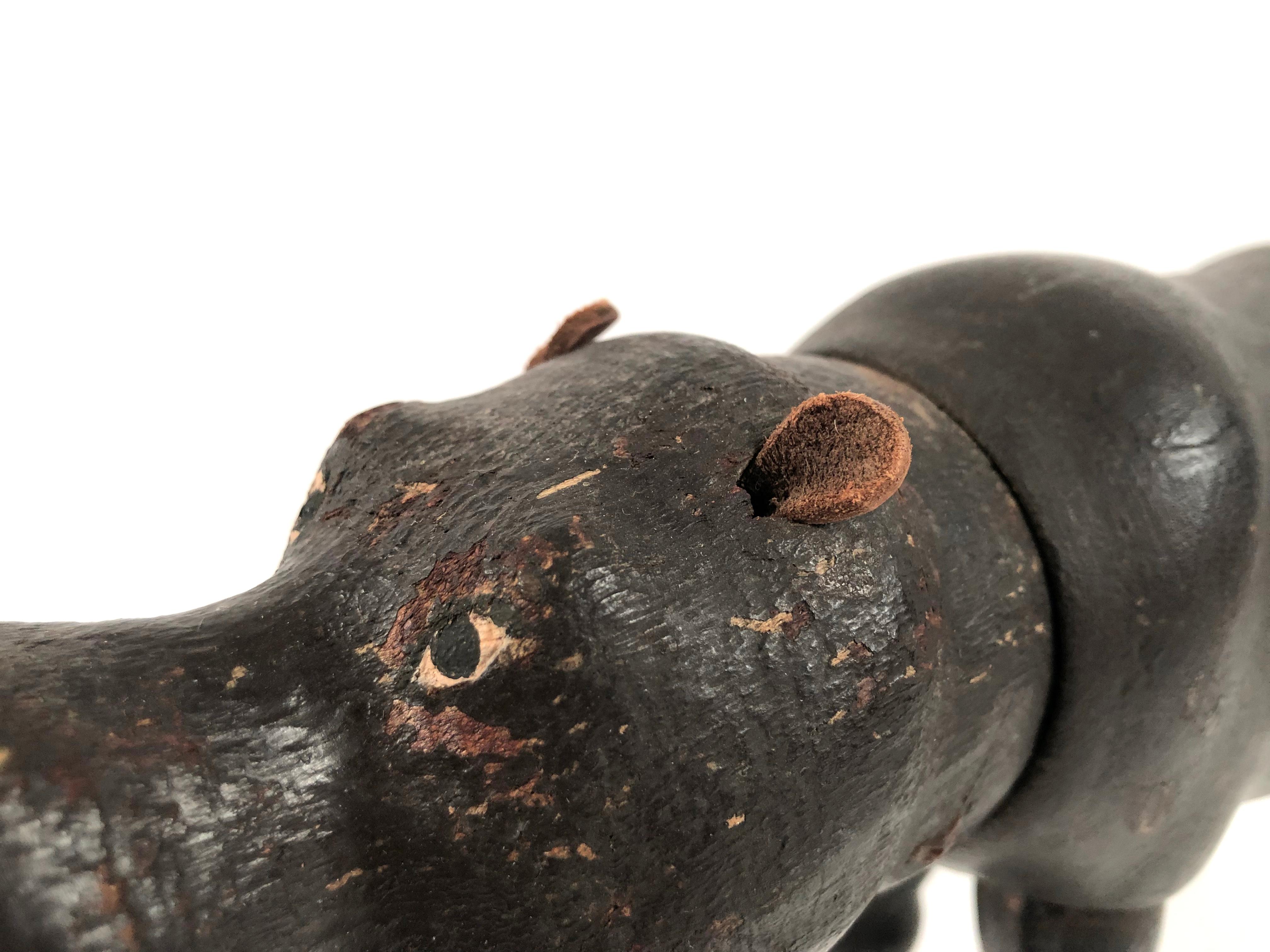 Schoenhut Toy Hippopotamus In Good Condition In Essex, MA