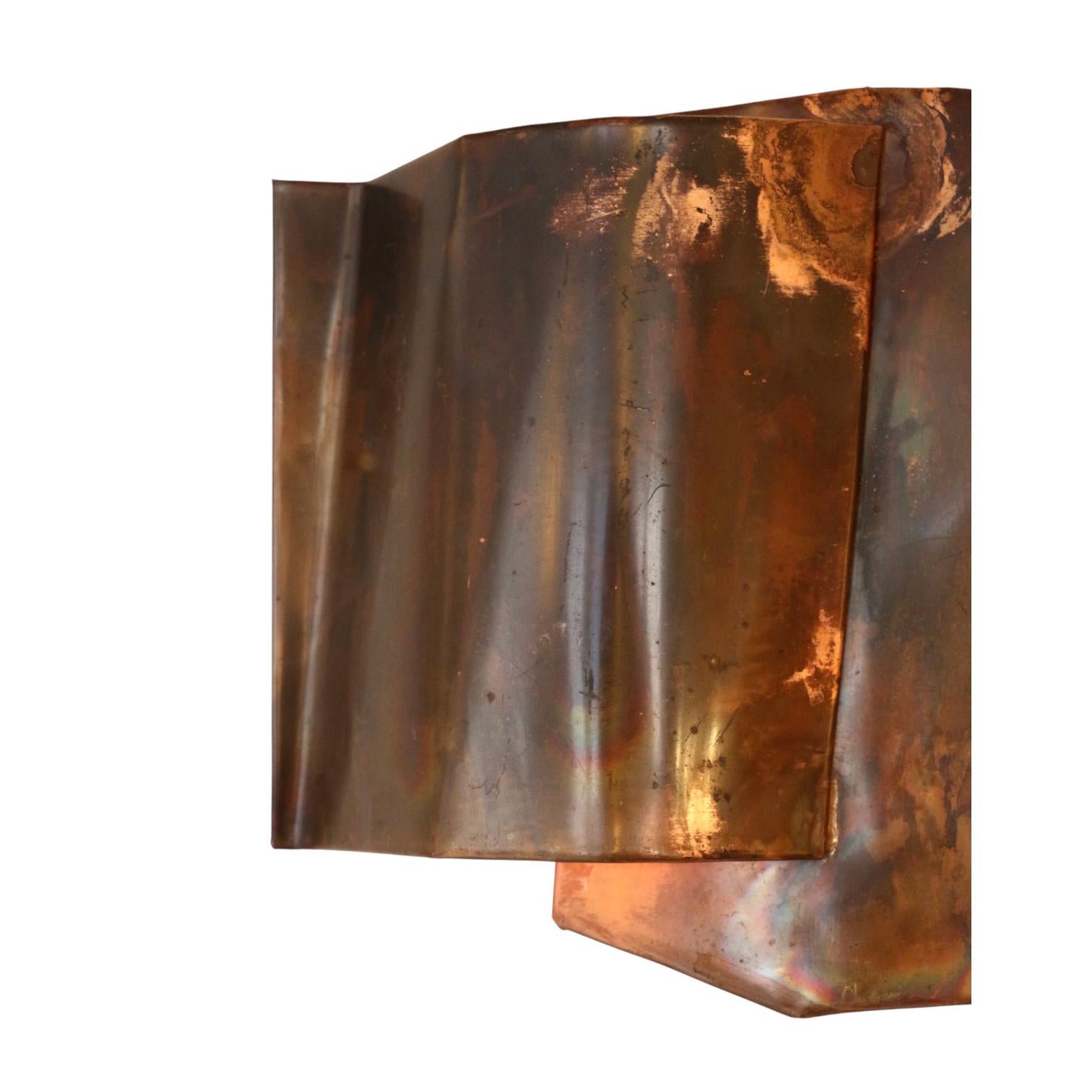 Rame A sconce from Fortuné Evangelisti, France 60s. in vendita