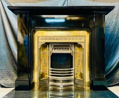 A Scottish 19th Century Victorian Ballachulish Slate Fireplace Surround.