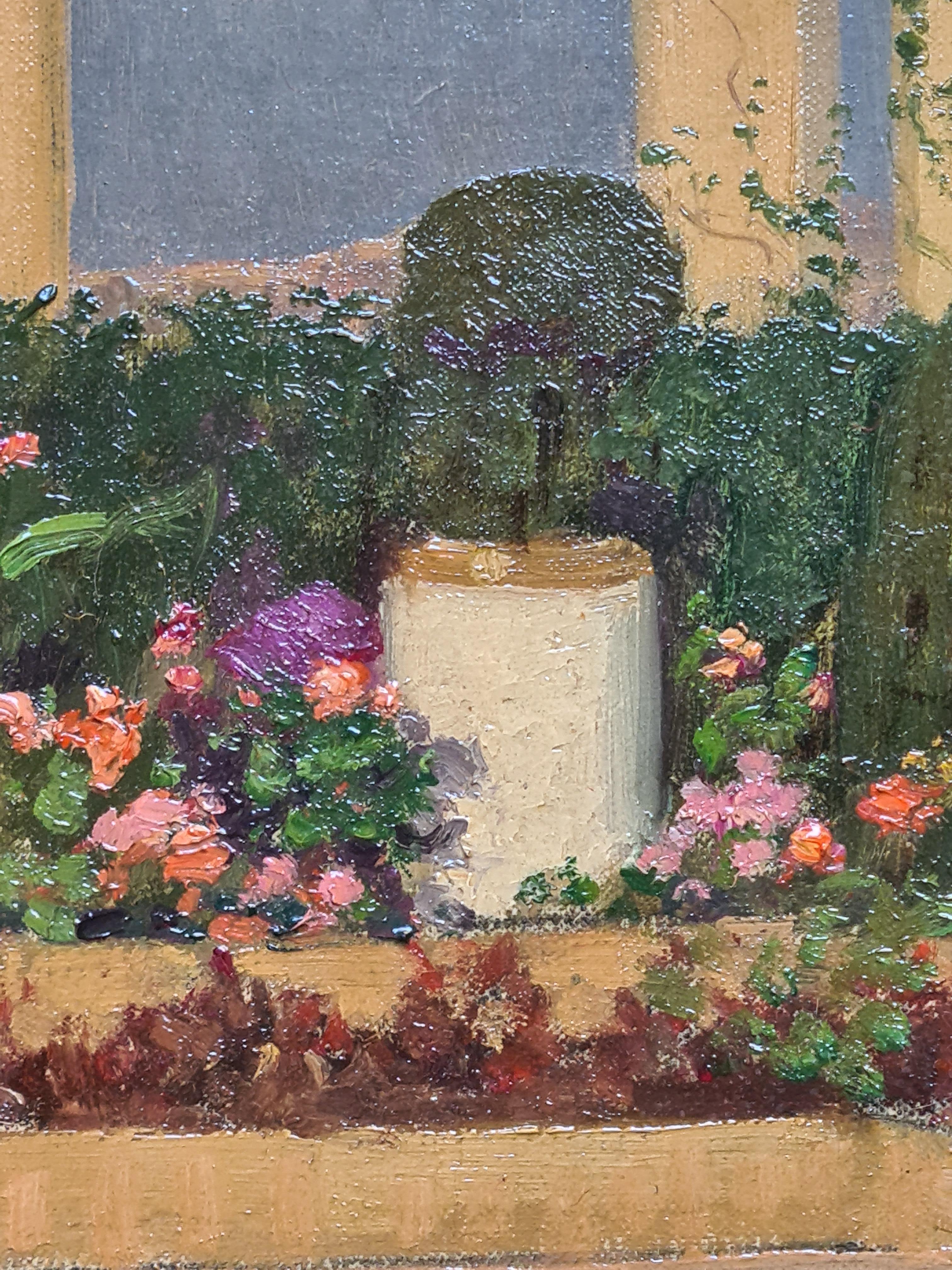 Vue de Paris, Les Invalides et Sacre Coeur, Le Jardin Art Déco en vente 1