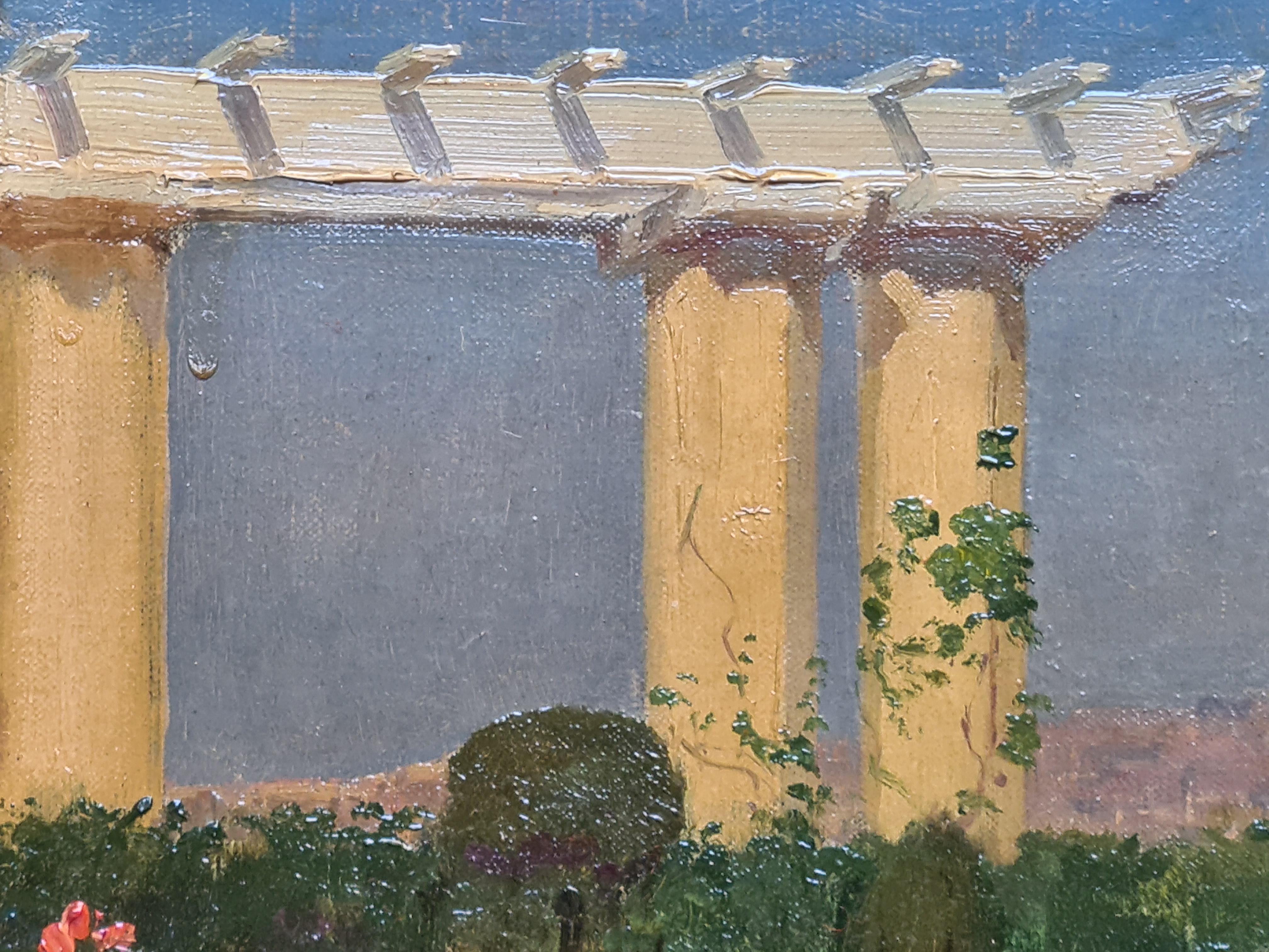 Vue de Paris, Les Invalides et Sacre Coeur, Le Jardin Art Déco en vente 2