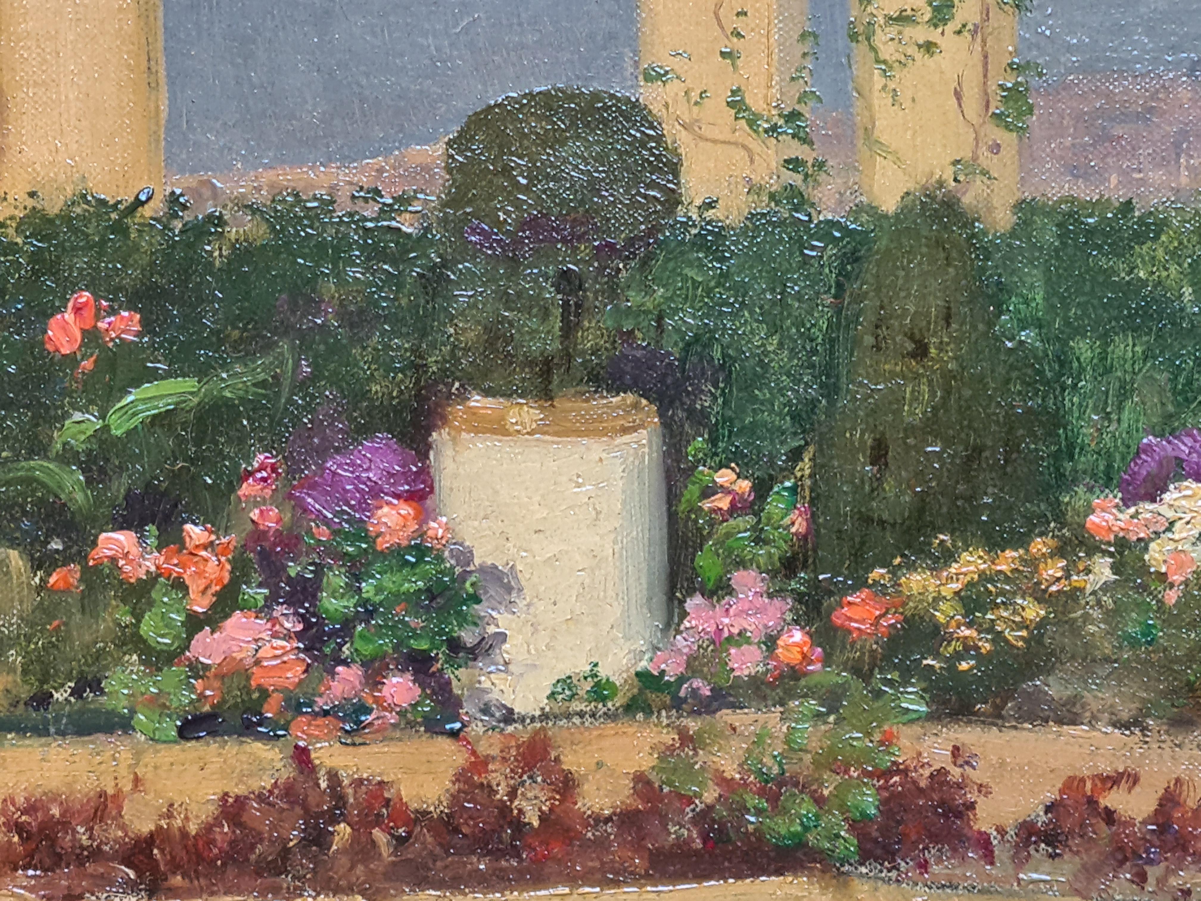 Vue de Paris, Les Invalides et Sacre Coeur, Le Jardin Art Déco en vente 3